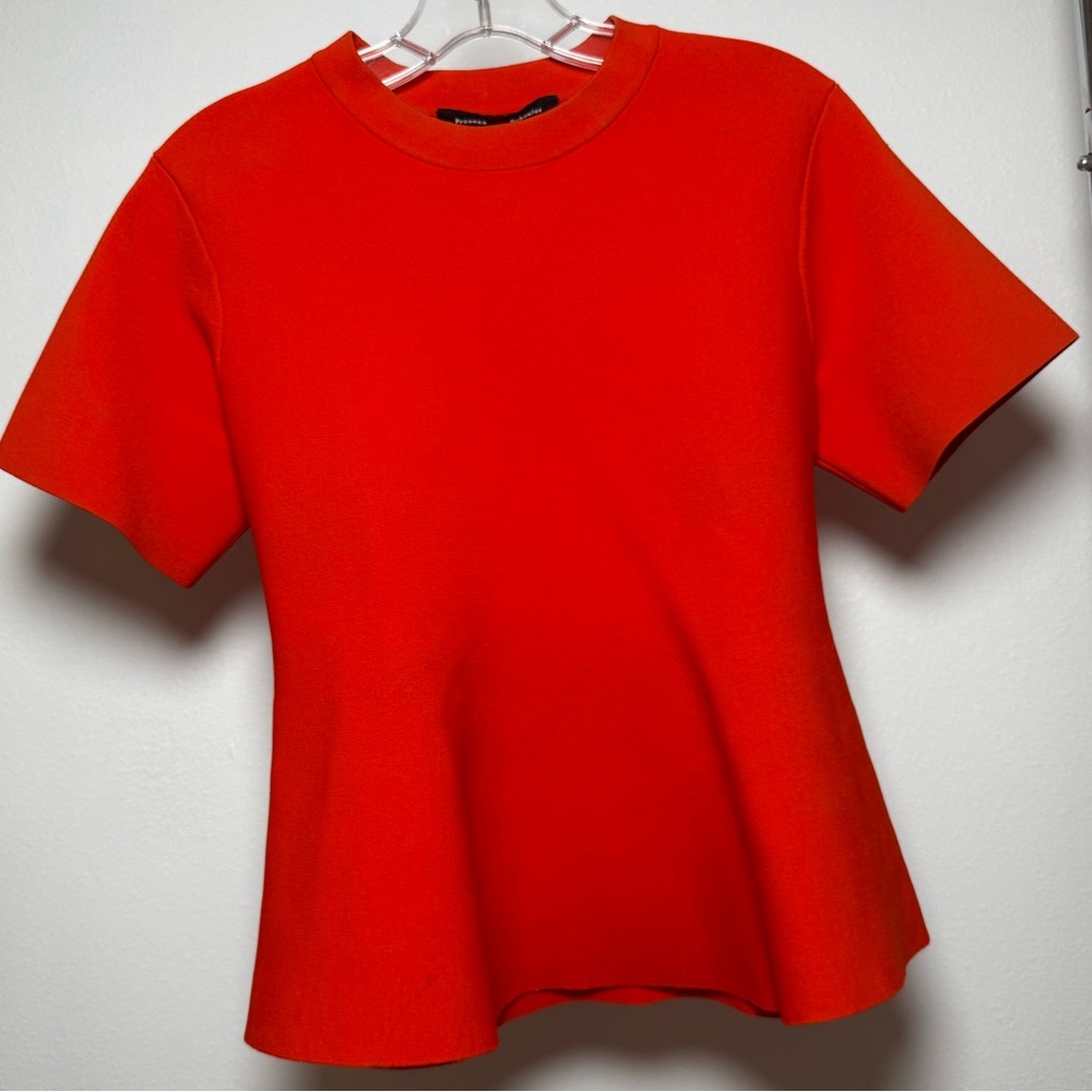 Proenza Schouler Bold Red Short Sleeve Tee